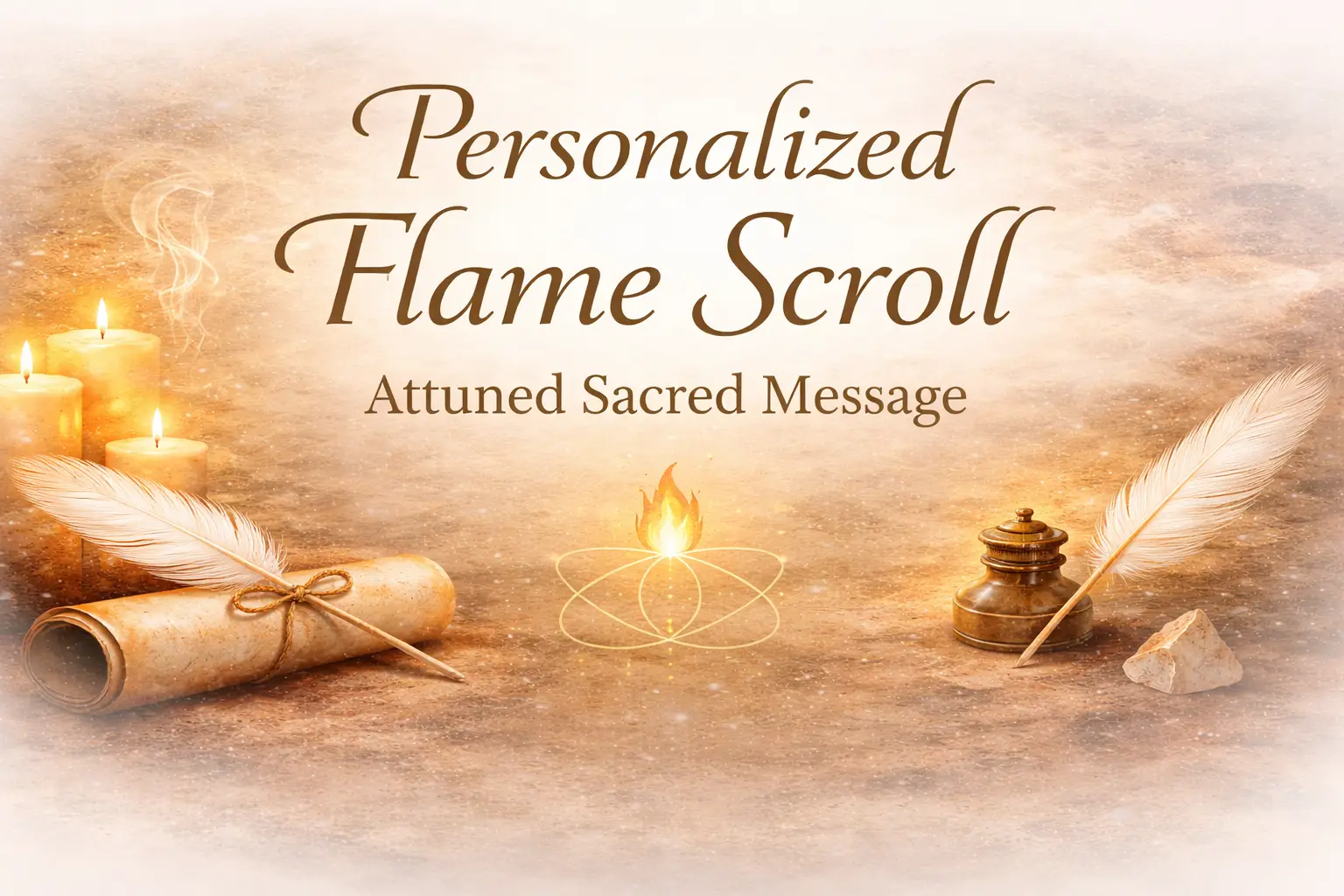 Personalized flame scroll with glowing essence